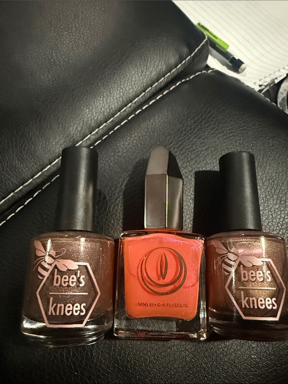 & Orange Shimmer Nail Polish Set